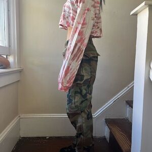 Soft all cotton tie dyed crop top